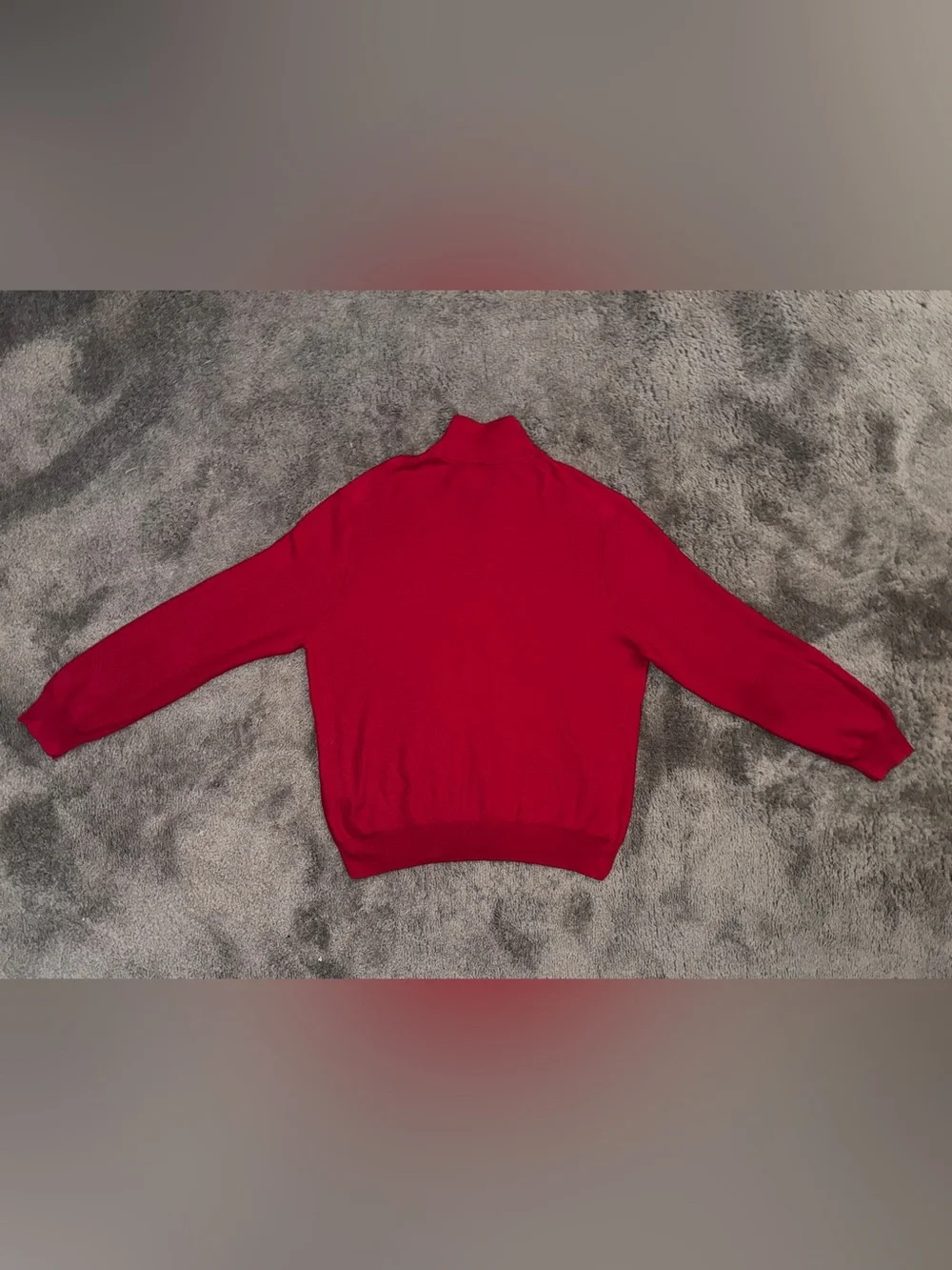 Polo by Ralph Lauren Men's Pima cotton Red Half-Zip Sweater